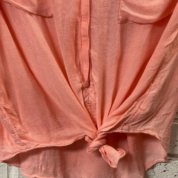 Free People Tie Front Shirt M - Picture 4 of 11
